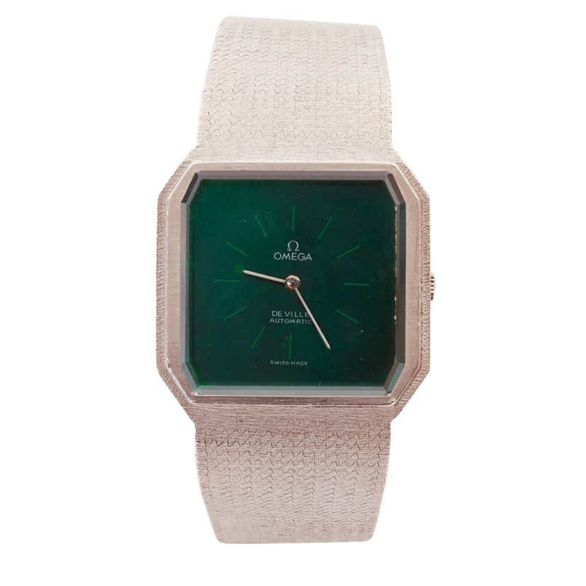 Omega De Ville "Emerald" Emerald Dial Silver Metal Good condition - Front View