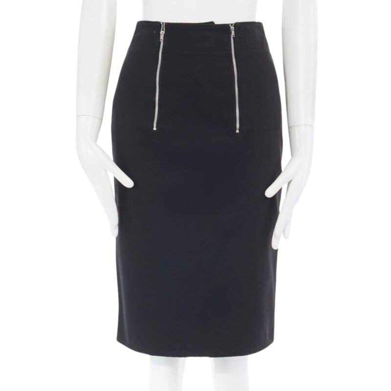 Jean Paul Gaultier Circle Stitch Skirt Black Polyester Very good condition - Front View