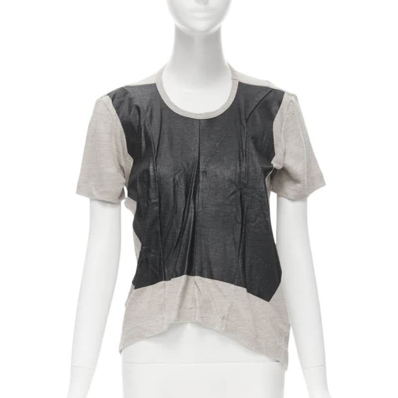 Junya Watanabe Lacquered Front Top Grey Linen Never worn - Front View