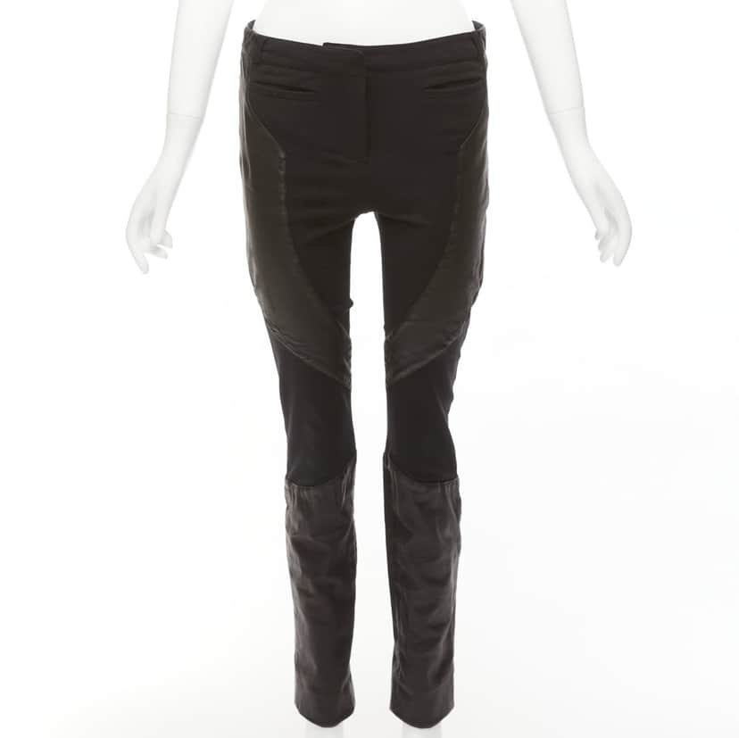 Givenchy Abstract Sweatpants Black Leather Very good condition - Front View