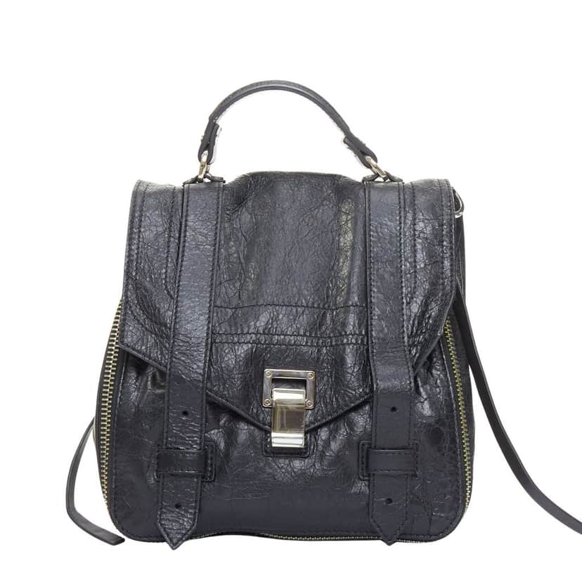 Proenza Schouler PS1 Black Leather Good condition - Front View