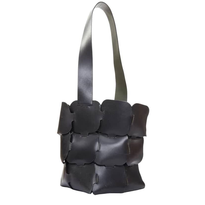 Paco Rabanne Bucket Black Leather Fair condition - Front View