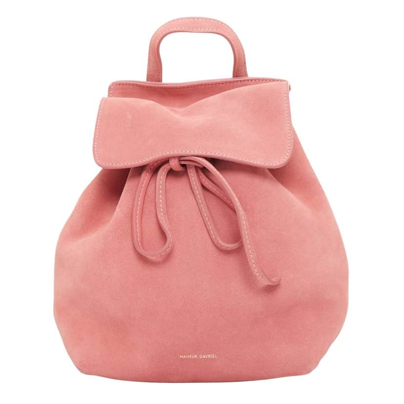 Mansur Gavriel Suede Mini Backpack Pink Suede Good condition - Front View