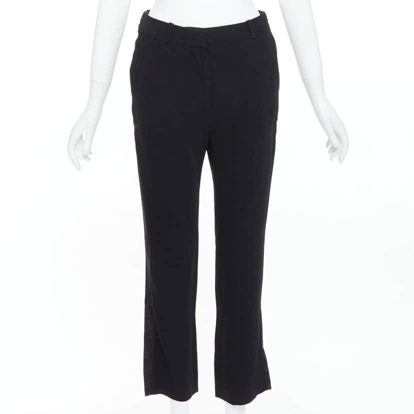 Givenchy Flare Cropped Pants Black Viscose Very good condition - Front View