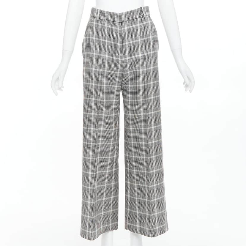 Stella McCartney Pleats Cropped Pants Grey Wool Very good condition - Front View