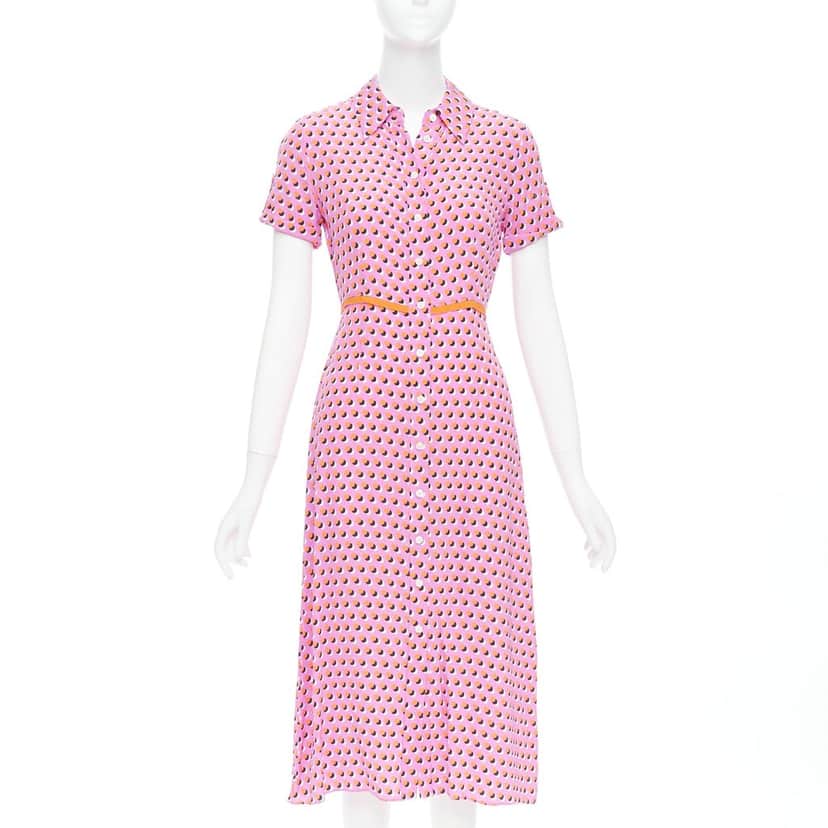 Diane von Furstenberg Georgia Pink Silk Very good condition - Front View