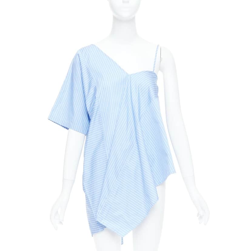 MAISON MARTIN MARGIELA Deconstructed Cami Top Blue Cotton Never worn - Front View