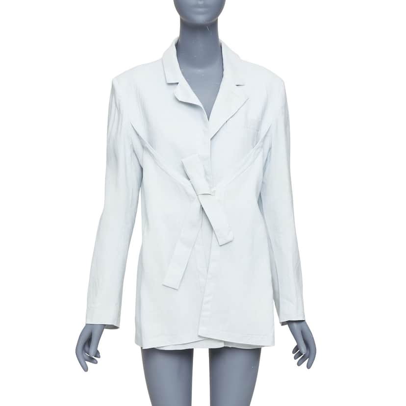 Jacquemus Hemp Wool Blazer Blue Fair condition - Front View