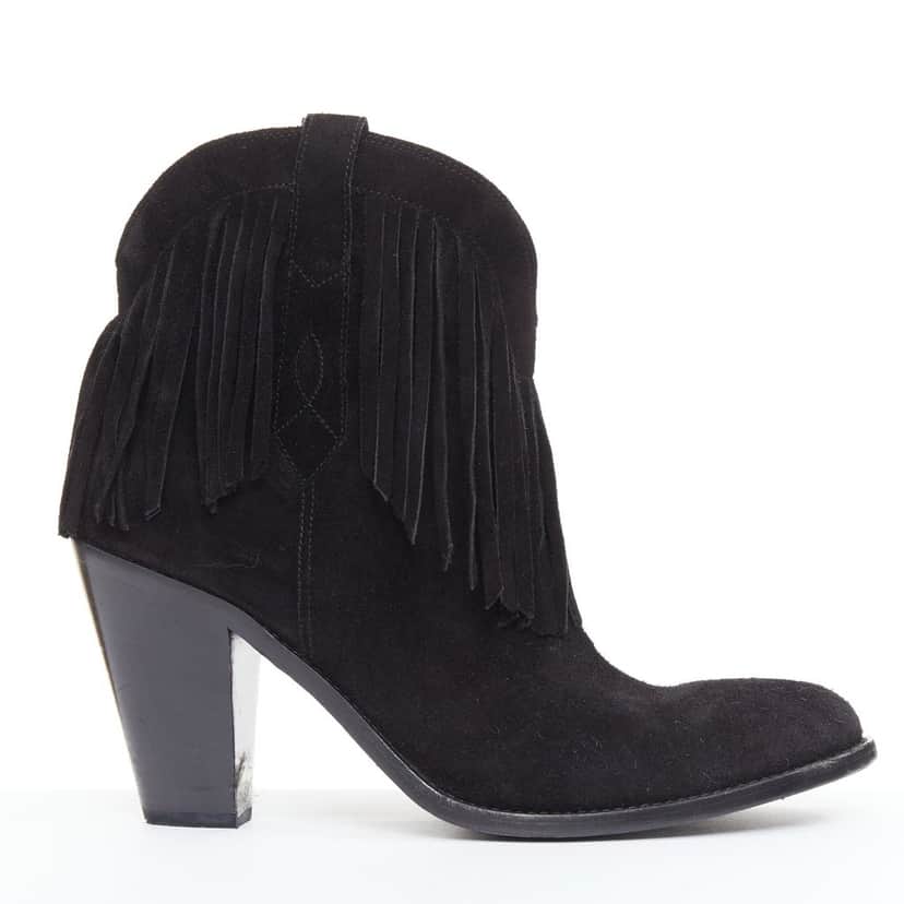 Saint Laurent Curtis 80 Black Suede Good condition - Front View