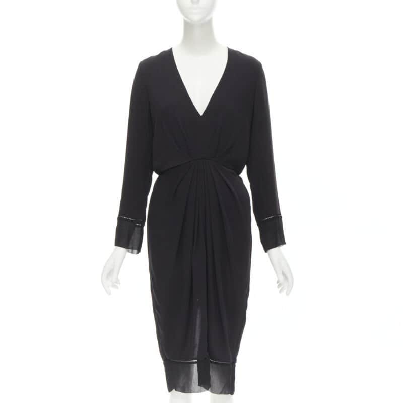 Zimmermann Gathered Lattice Dress Black Polyester Never worn - Front View