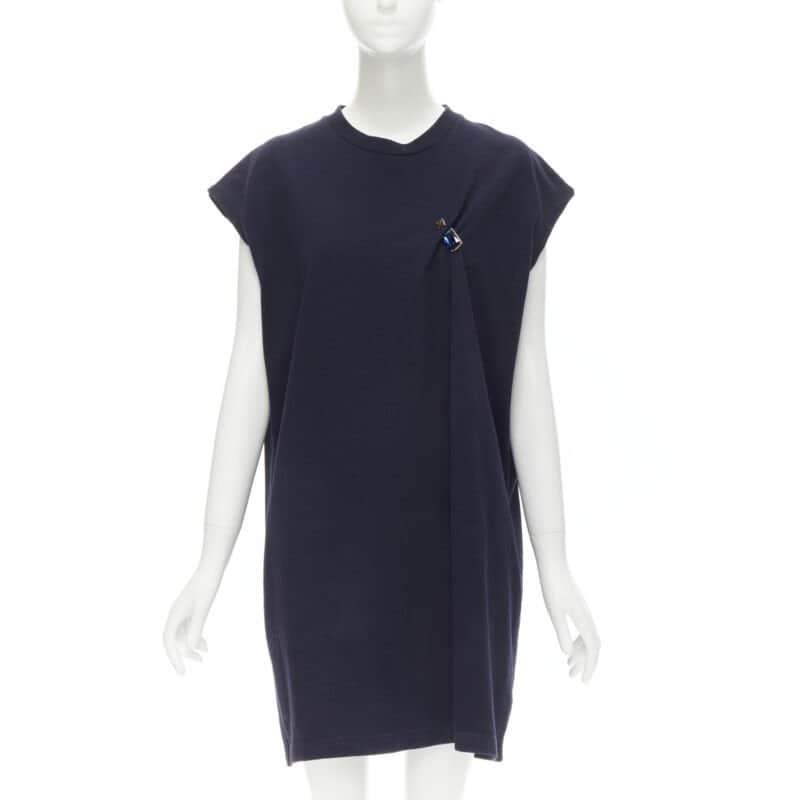 Acne Studios Pinched Casual Dress Navy Cotton Never worn - Front View
