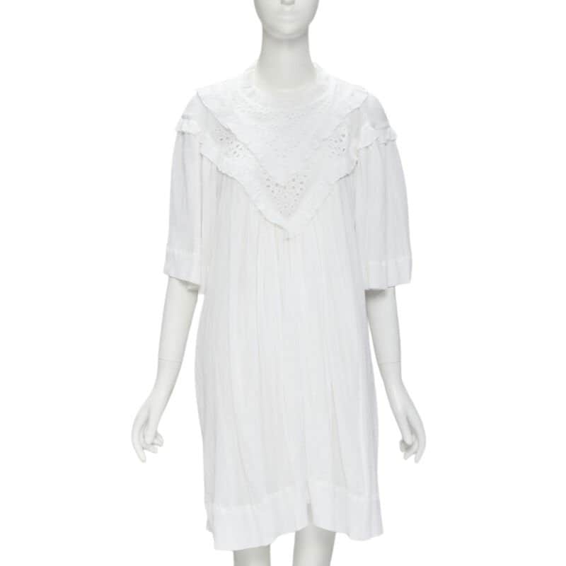 Isabel Marant Eyelet Boho Dress White Cotton Never worn - Front View