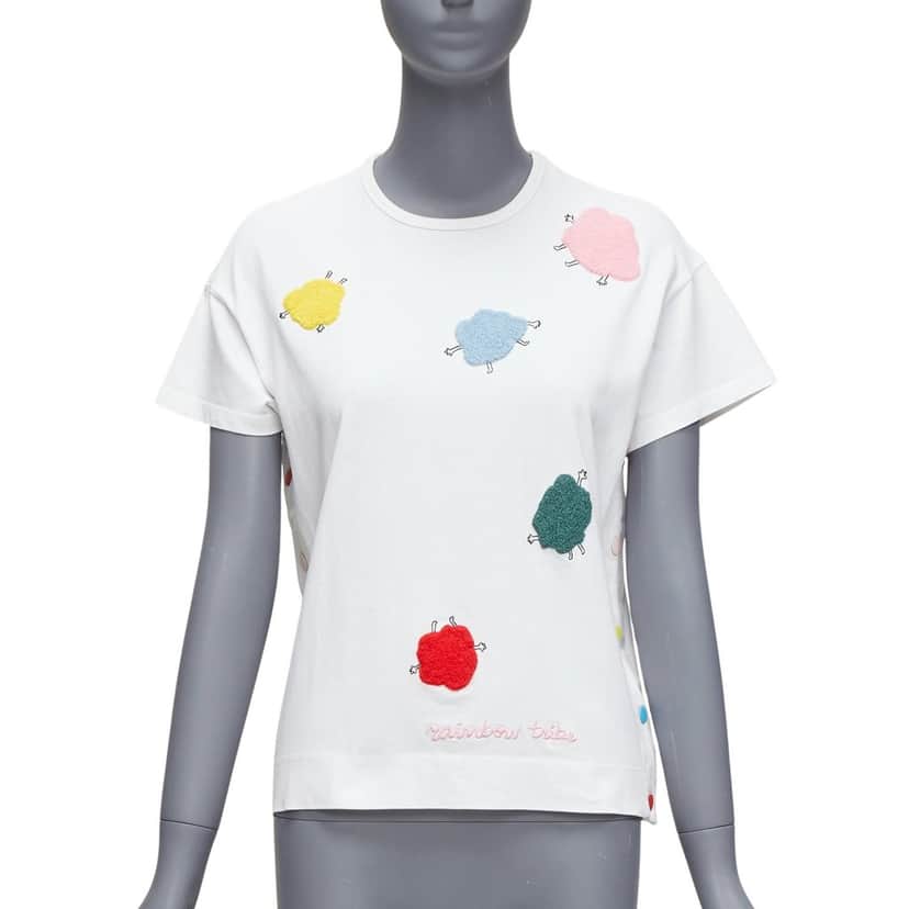Mira Mikati Rainbow Sheep Tee White Cotton Never worn - Front View