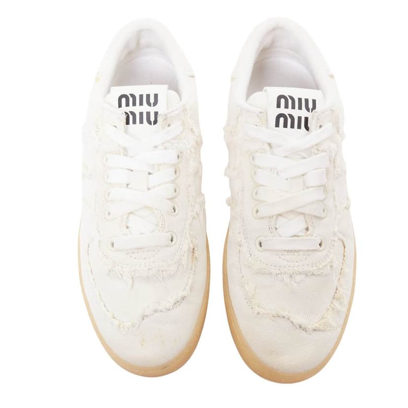 Miu Miu 5E325E_CSL_F0304_F_005 Beige Denim Good condition - Front View