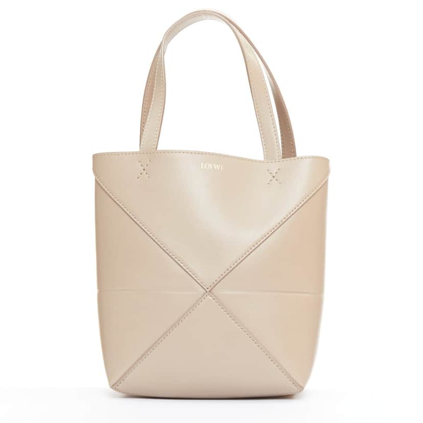 Loewe Puzzle Fold Beige Leather Very good condition - Front View