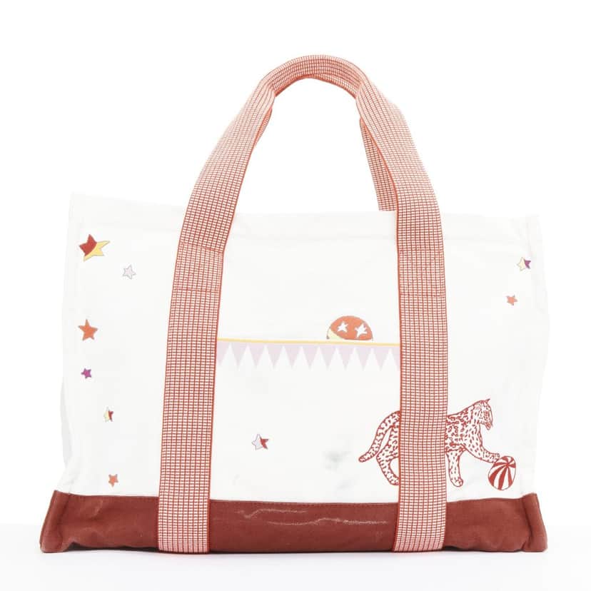 Hermes Circus Nappy Bag White Good condition - Front View