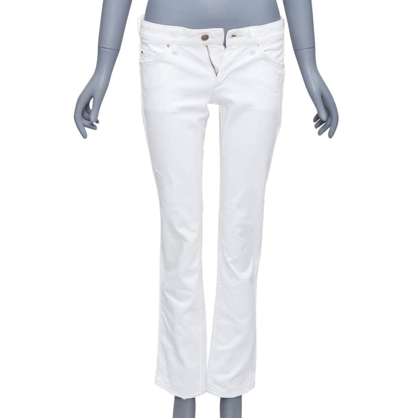 Isabel Marant White Rope Applique Jeans White Cotton Never worn - Front View