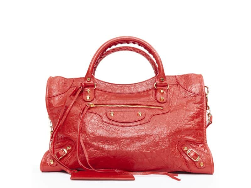 Balenciaga Giant 12 City Red Leather Very good condition - Front View