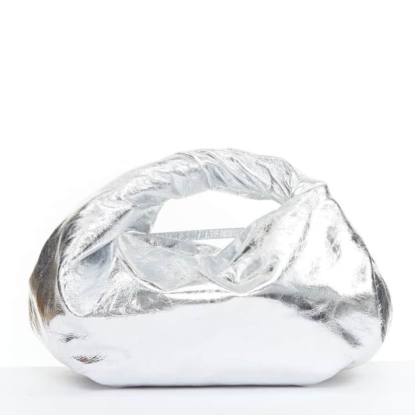 Dries Van Noten Twist Silver Leather Very good condition - Front View