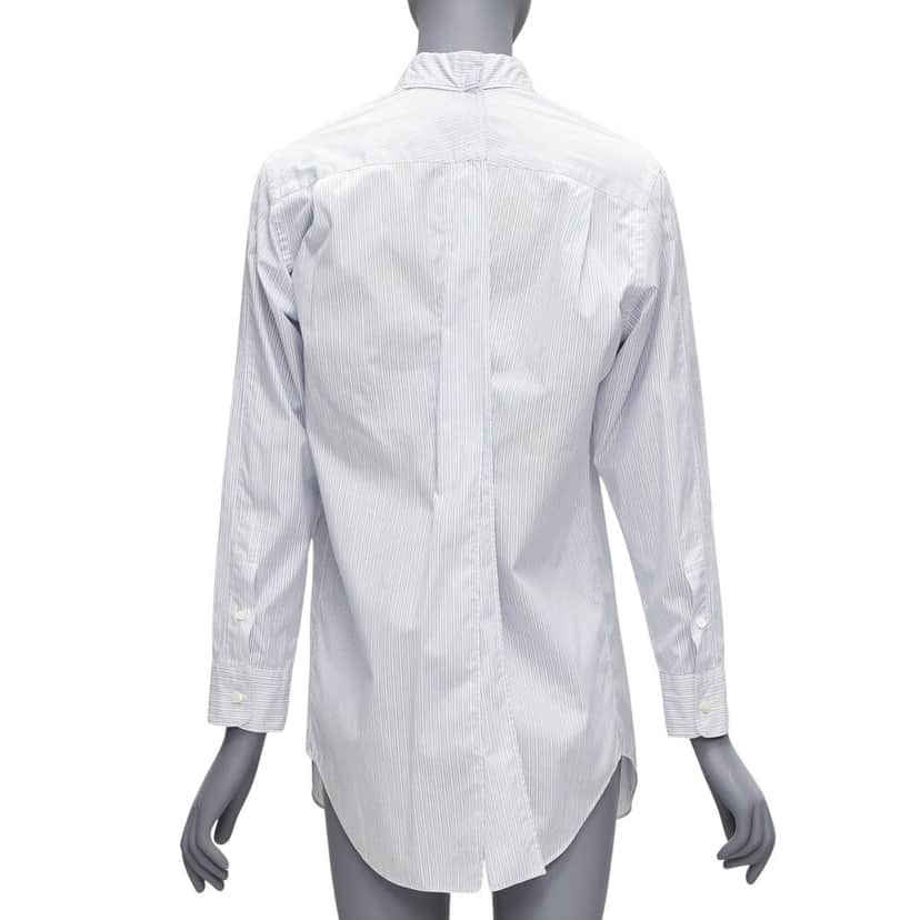 Junya Watanabe Pinstripe Split Shirt White Cotton Good condition - Front View