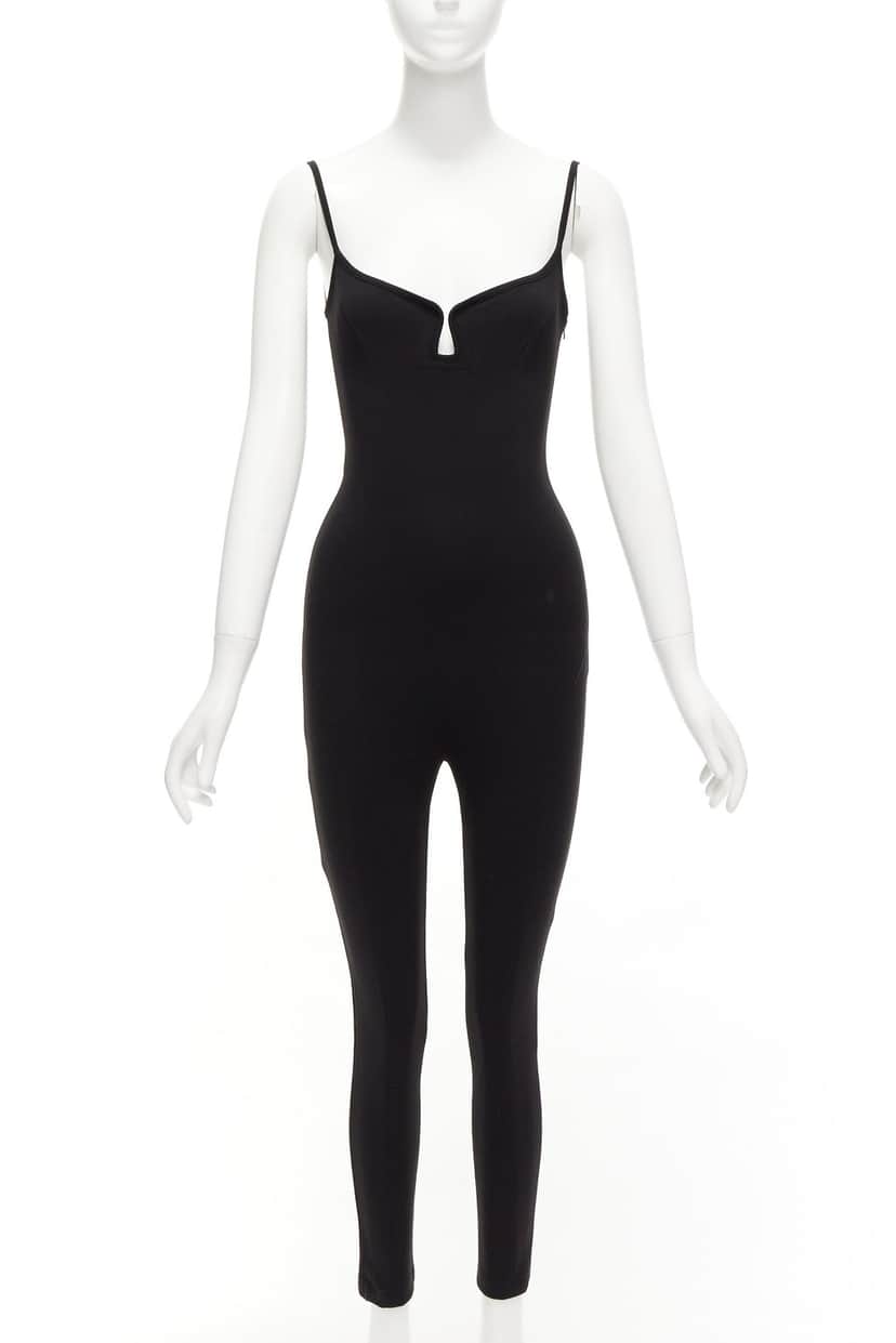 Paris Georgia Sweetheart Jumpsuit Black Viscose Never worn, with tag - Front View