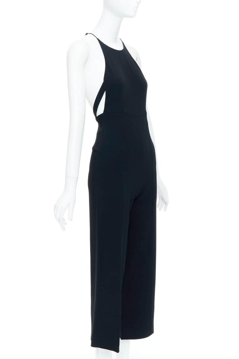 Narciso Rodriguez Black Cutout Jumpsuit Black Polyester Very good condition - Front View