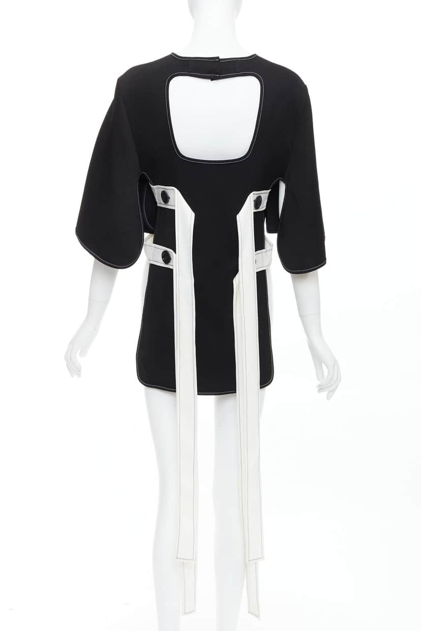 Ellery Bicolor Hi-Low Top Black Polyester Never worn - Front View