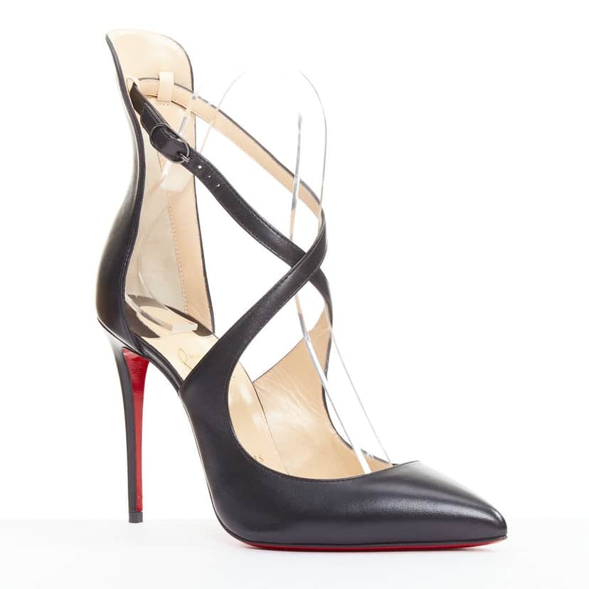 Christian Louboutin Marlenarock 100 Black Leather Very good condition - Front View