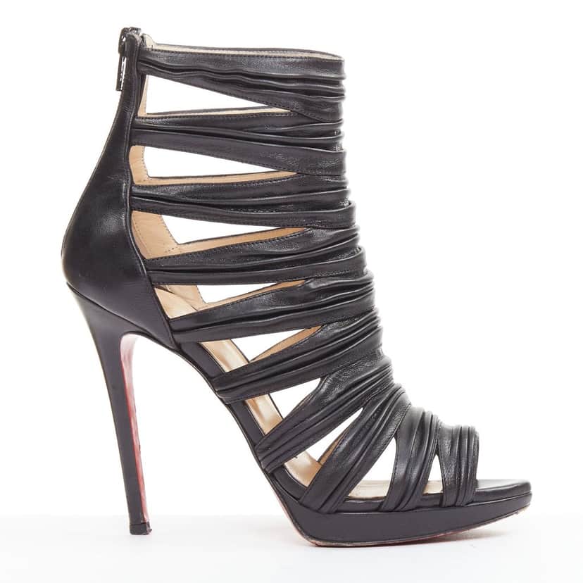 Christian Louboutin Tinazata 120 Black Leather Very good condition - Front View