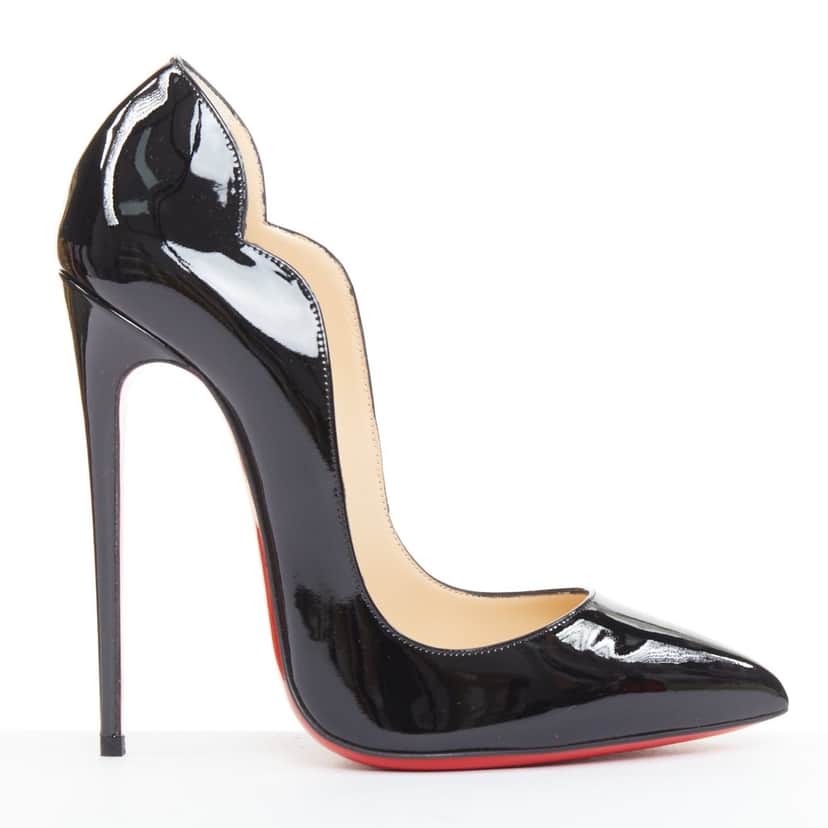 Christian Louboutin Hot Chick 130 Black Leather Very good condition - Front View