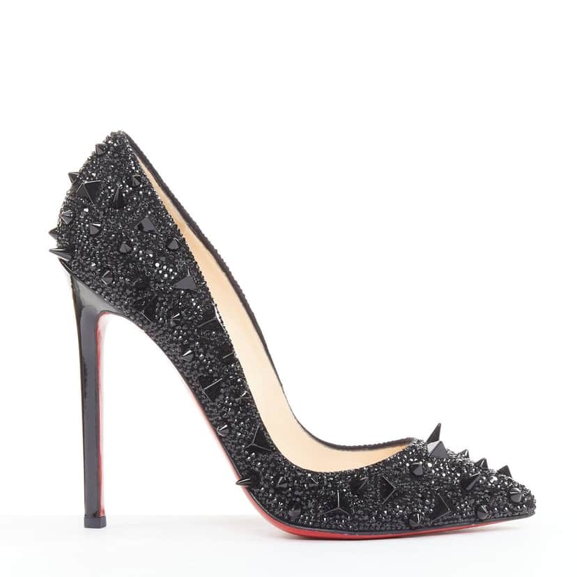 Christian Louboutin Pigalili 120 Black Leather Very good condition - Front View