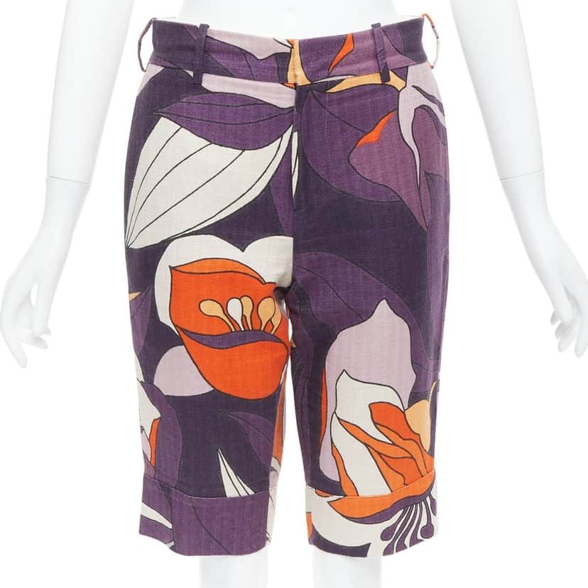 Marni Leather Riding Shorts MultiColor Very good condition - Front View