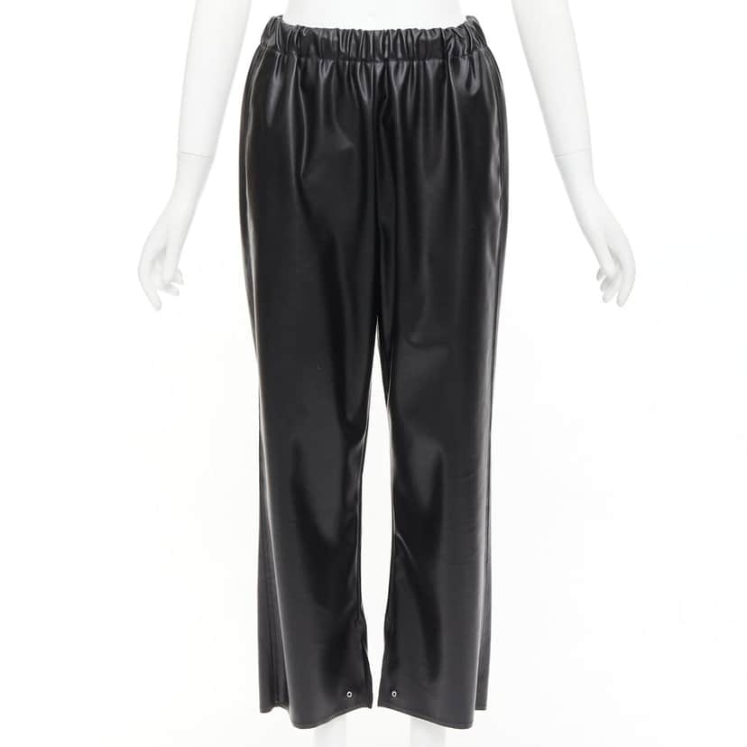 MAISON MARTIN MARGIELA Grommet Cropped Pants Black Polyester Very good condition - Front View