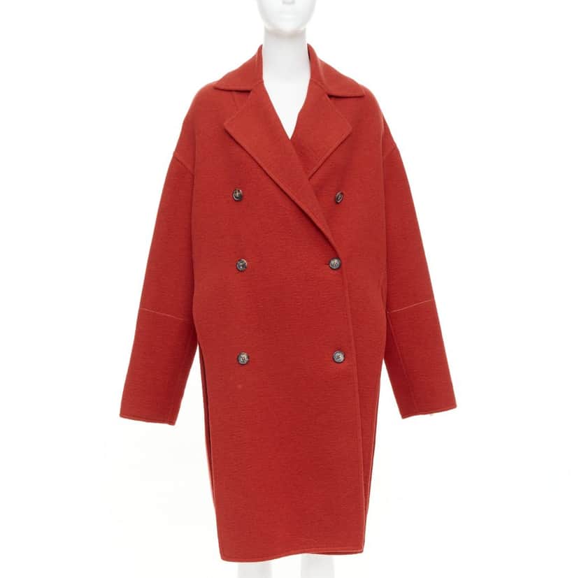 Celine Oversized Cashmere Coat Red Cashmere Very good condition - Front View