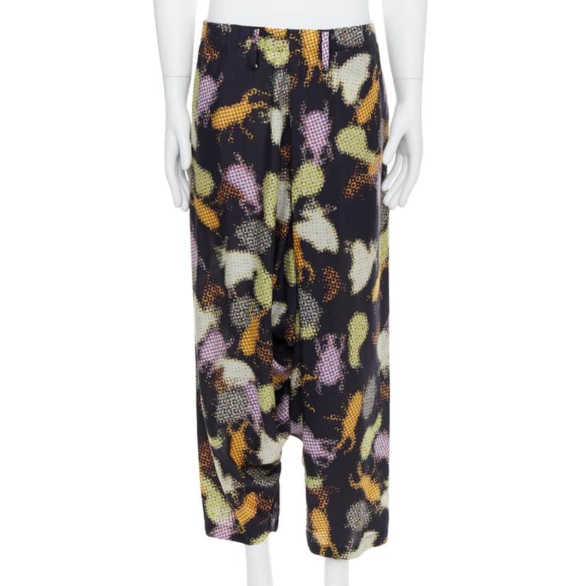 Issey Miyake Abstract Harem Pants MultiColor Polyester Never worn - Front View