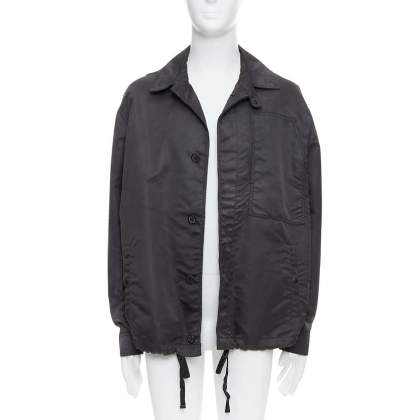 Lanvin Blue Cropped Moto Jacket Black Very good condition - Front View