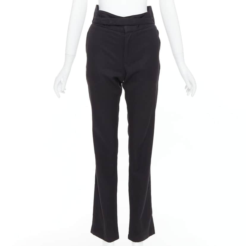 Raf Simons Paperbag Wool Pants Black Wool Fair condition - Front View