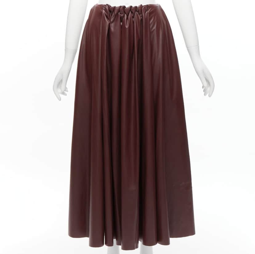 Roksanda Ruched A-line Skirt Burgundy Very good condition - Front View