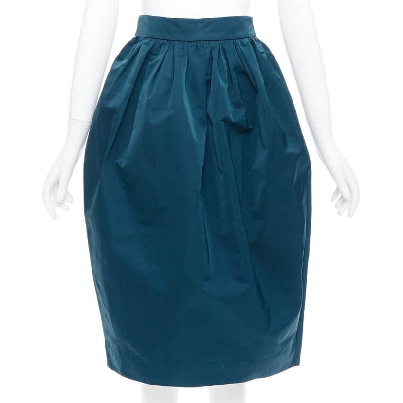 Rochas Bubble Cocktail Skirt Green Polyester Never worn, with tag - Front View