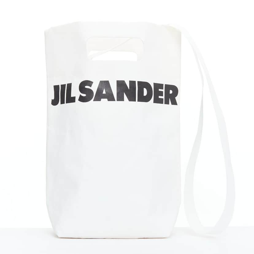 Jil Sander Check Sling Backpack Ecru Fair condition - Front View