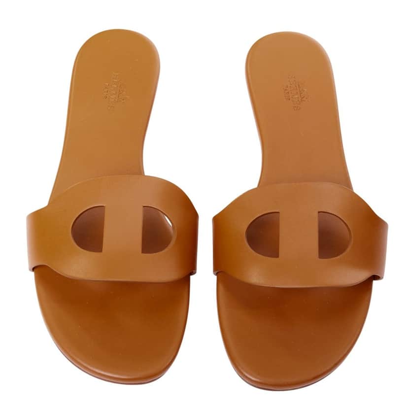 Hermes Lisboa Brown Leather Very good condition - Front View