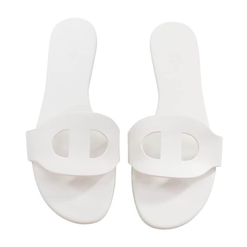 Hermes Lisboa White Leather Very good condition - Front View