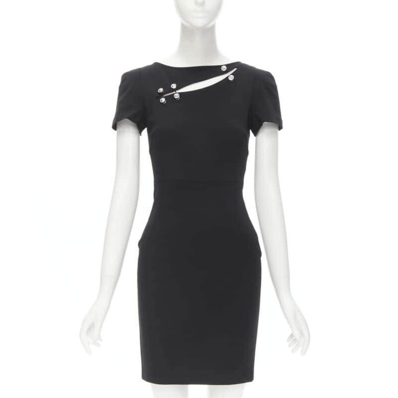 Versus Lionhead Punk Dress Black Viscose Never worn - Front View