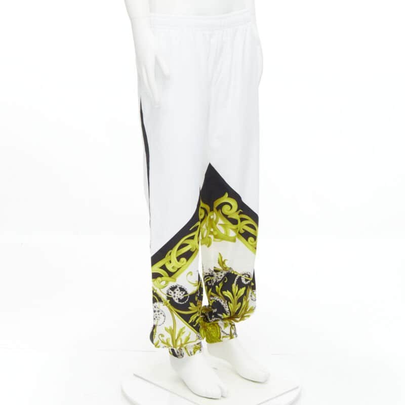 Versace Acanthus Track Pants White Never worn, with tag - Front View