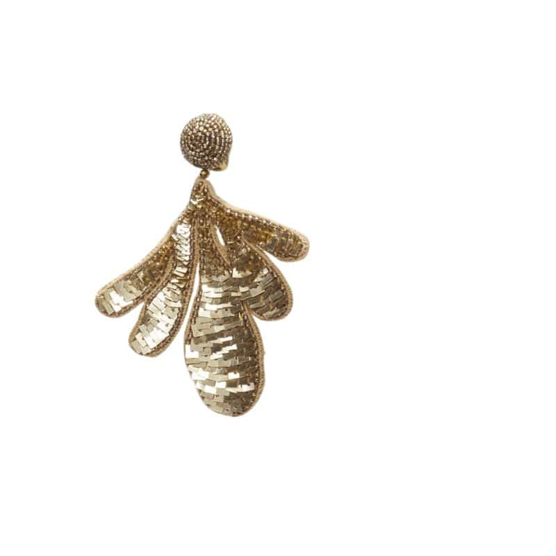 Oscar De La Renta Double Hoop Earrings Gold Never worn - Front View