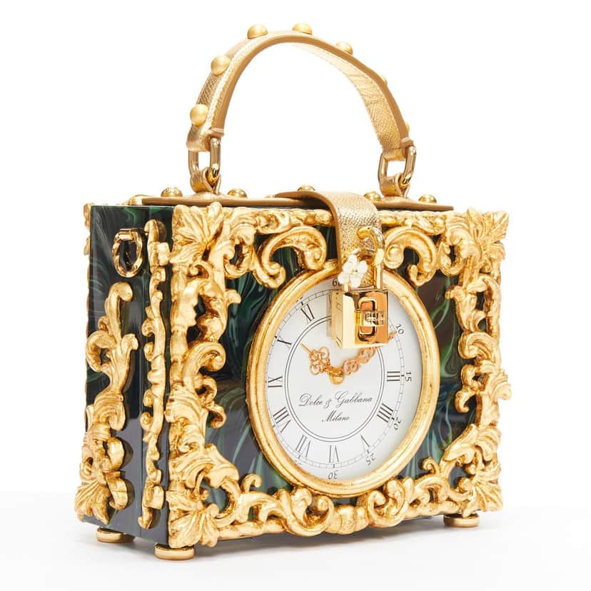 Dolce Gabbana Box Orologio Barocco Green Very good condition - Front View