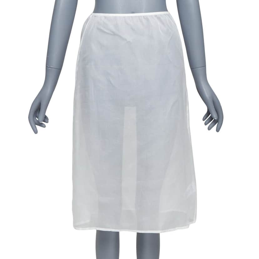 Dries Van Noten Skirt White Silk Very good condition - Front View