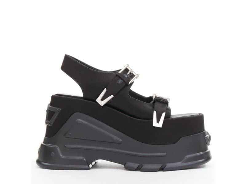 Versace Sandals Black Silk Never worn - Front View