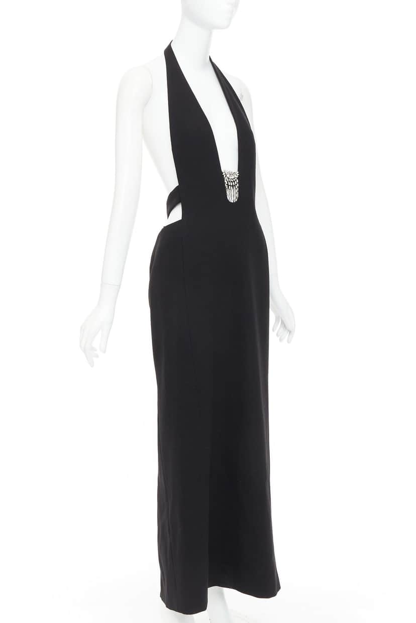 Saint Laurent Dress Black Wool Never worn, with tag - Front View