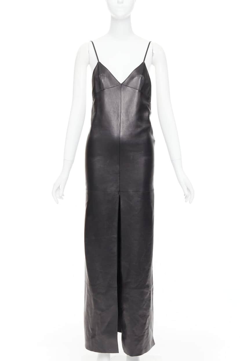 Saint Laurent Dress Black Leather Never worn, with tag - Front View
